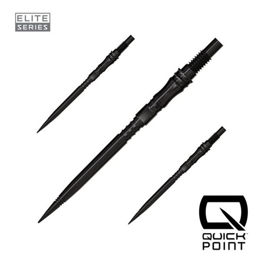 Harrows Apex Axis - Quick Points - QP Steeldartspitzen - Schwarz