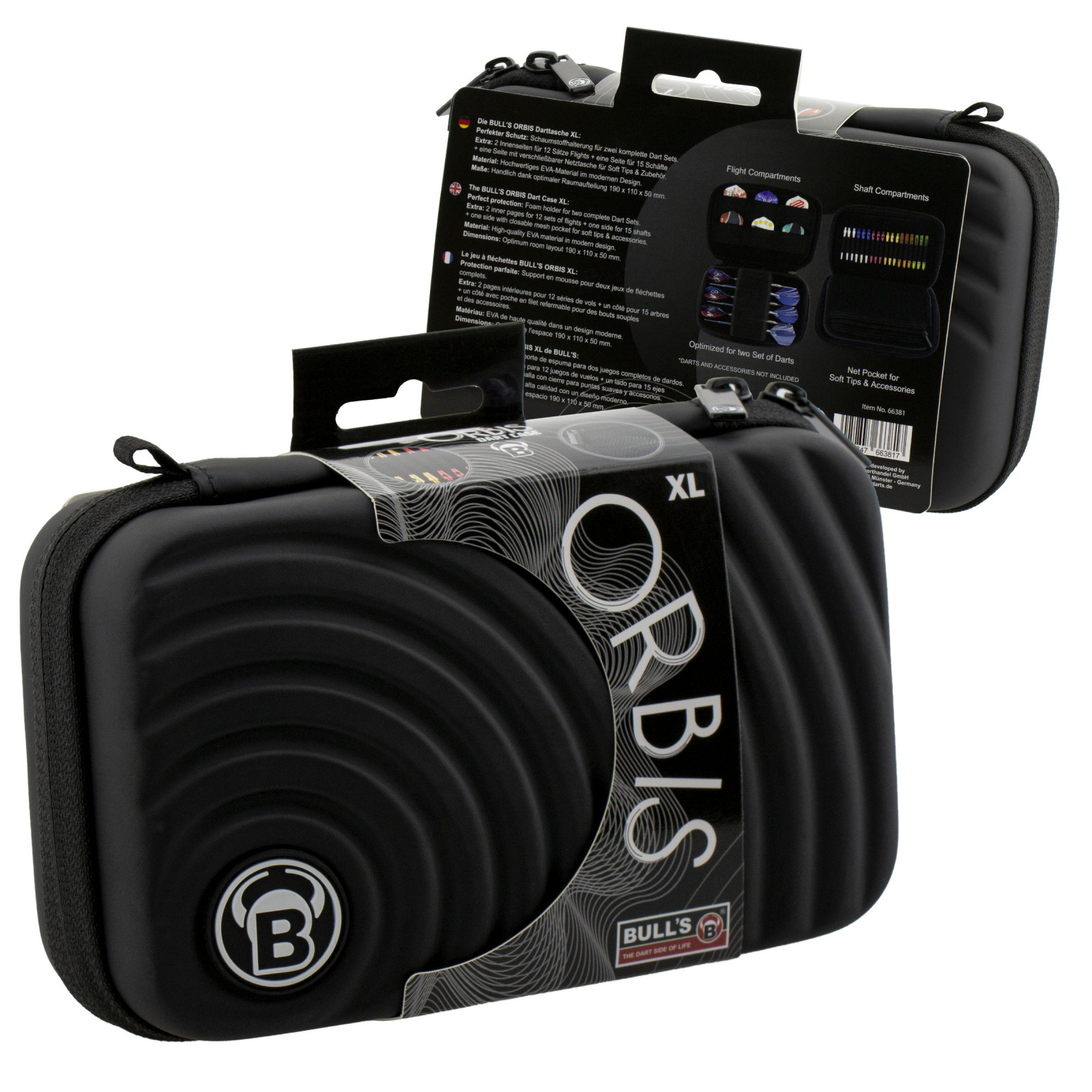 ORBIS XL Bull's Dartcase - black
