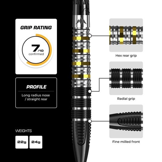 Mission Astro Darts Set - 95% Tungsten - Steeldart