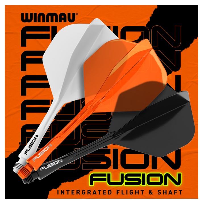 Winmau Fusion Integrated Flight & Shaft - Orange