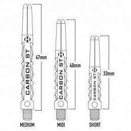 Harrows Carbon ST Shafts - Dart Stems - Black & Aqua Blue