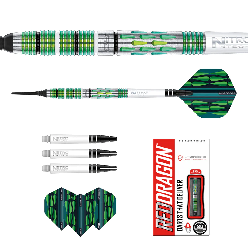 Artura 1 Shocking Green RedDragon - Softdart