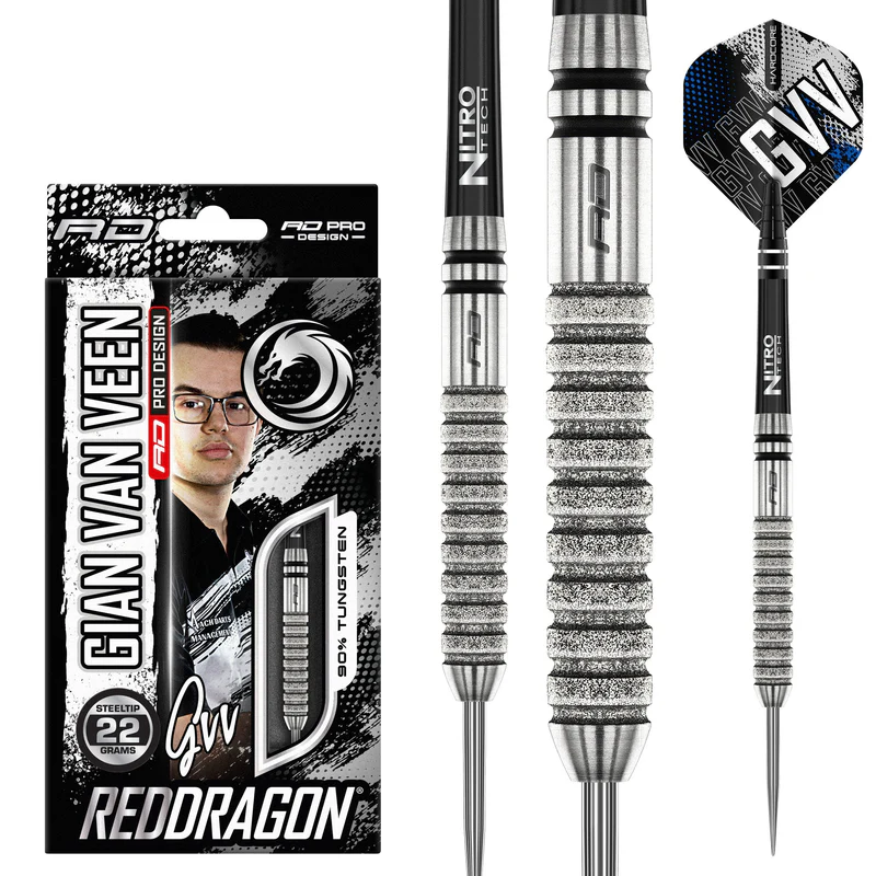 Gian van Veen Tour Edition Darts Red Dragon - Steeldart