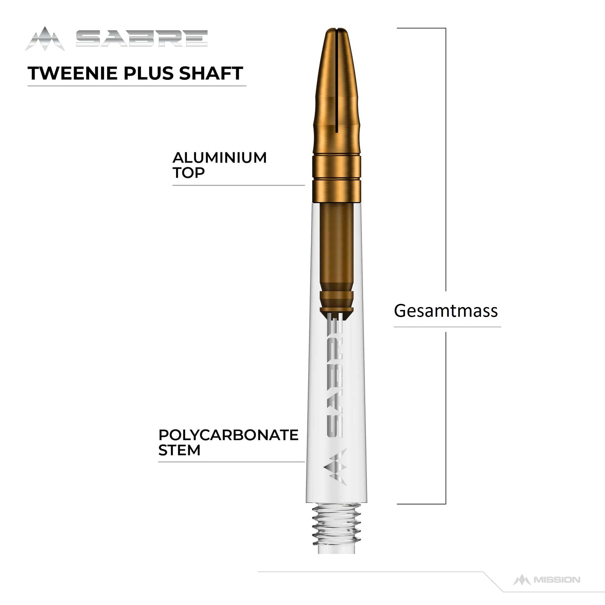 Sabre Shafts Mission - Clear - Gold Top