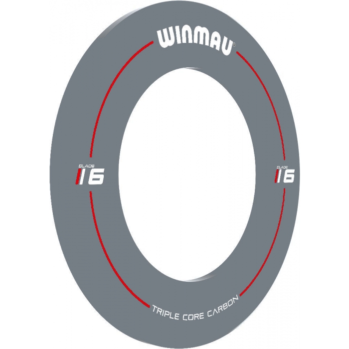 Blade 6 Winmau Dartboard Surround mit Aufdruck - Grau