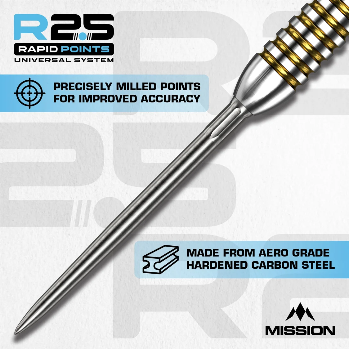 Mission SM1 R2.5 Rapid Dart Points - Wechselspitzen - Silber