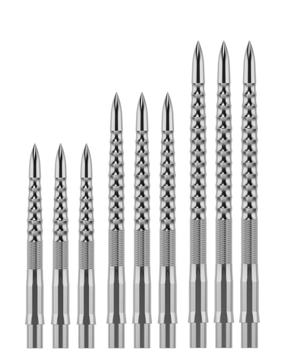 Caliburn Wechselspitzen Dart Points - Ripple - Silver