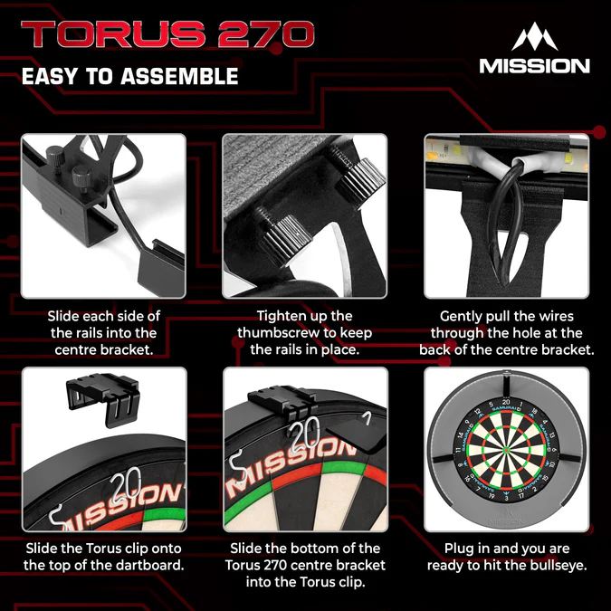 Mission Torus 270 - Dartboard Lighting - Beleuchtung USB-C