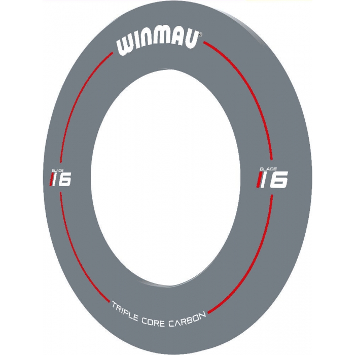 Blade 6 Winmau Dartboard Surround mit Aufdruck - Grau