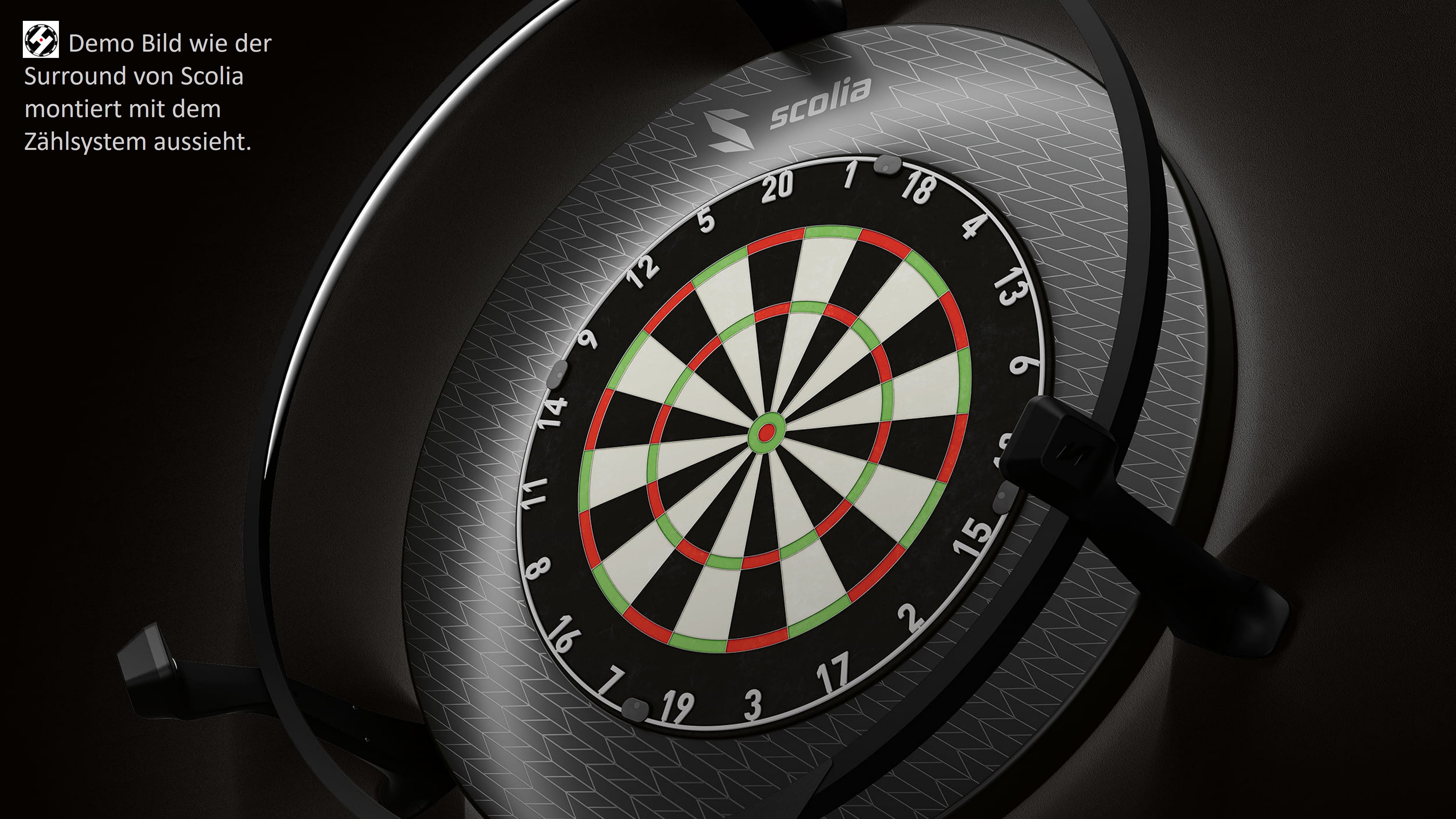 Scolia Stealth Dartboard Surround - Black