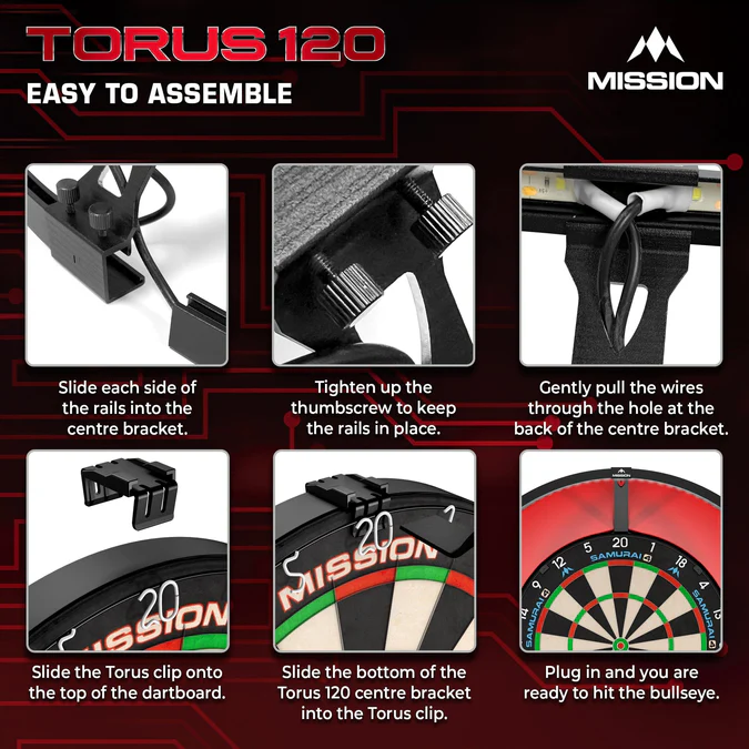 Mission Torus 120 - Dartboard Lighting - Beleuchtung USB-C