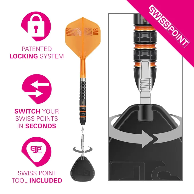 Raymond van Barneveld 95K Swiss Point Target - Steeldart