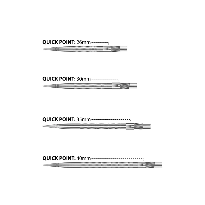 Harrows Micro Ridge Quick Points Wechselspitzen - Dartspitzen - Silver