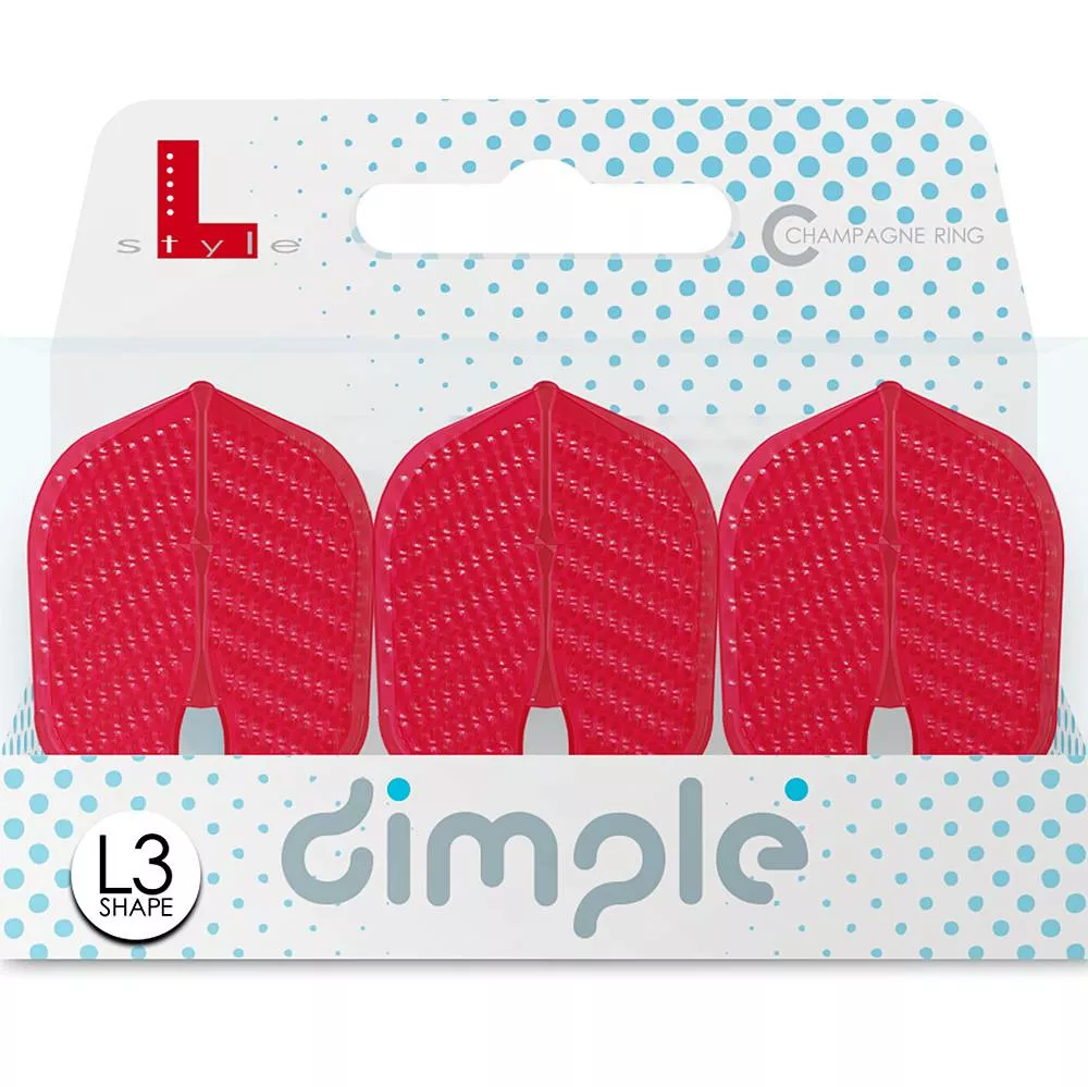 L-Style L3 Pro Champagne Dimple Flights Shape - Red