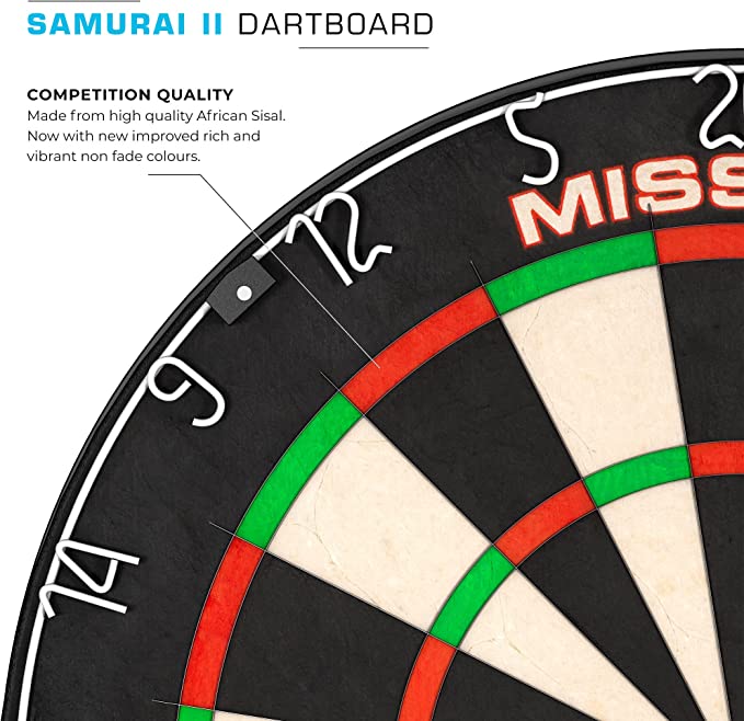 Samurai II Mission Professional Dartboard - Ultra Thin Wire