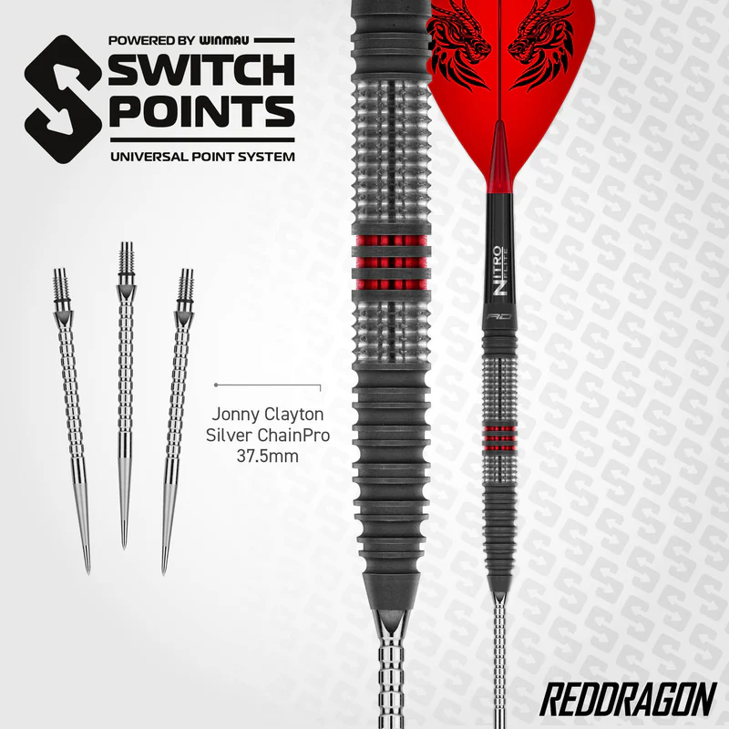 Jonny Clayton Hiraeth - Red Dragon Switch Point Wechselspitzen - Steeldart