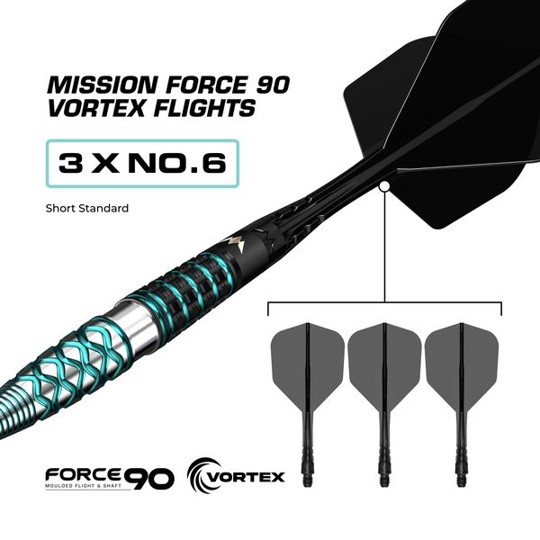 Mission Neptune Darts Set - 95% Tungsten - Steeldart