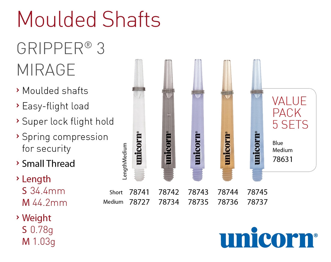 Unicorn Gripper 3 Mirage Shaft - Short